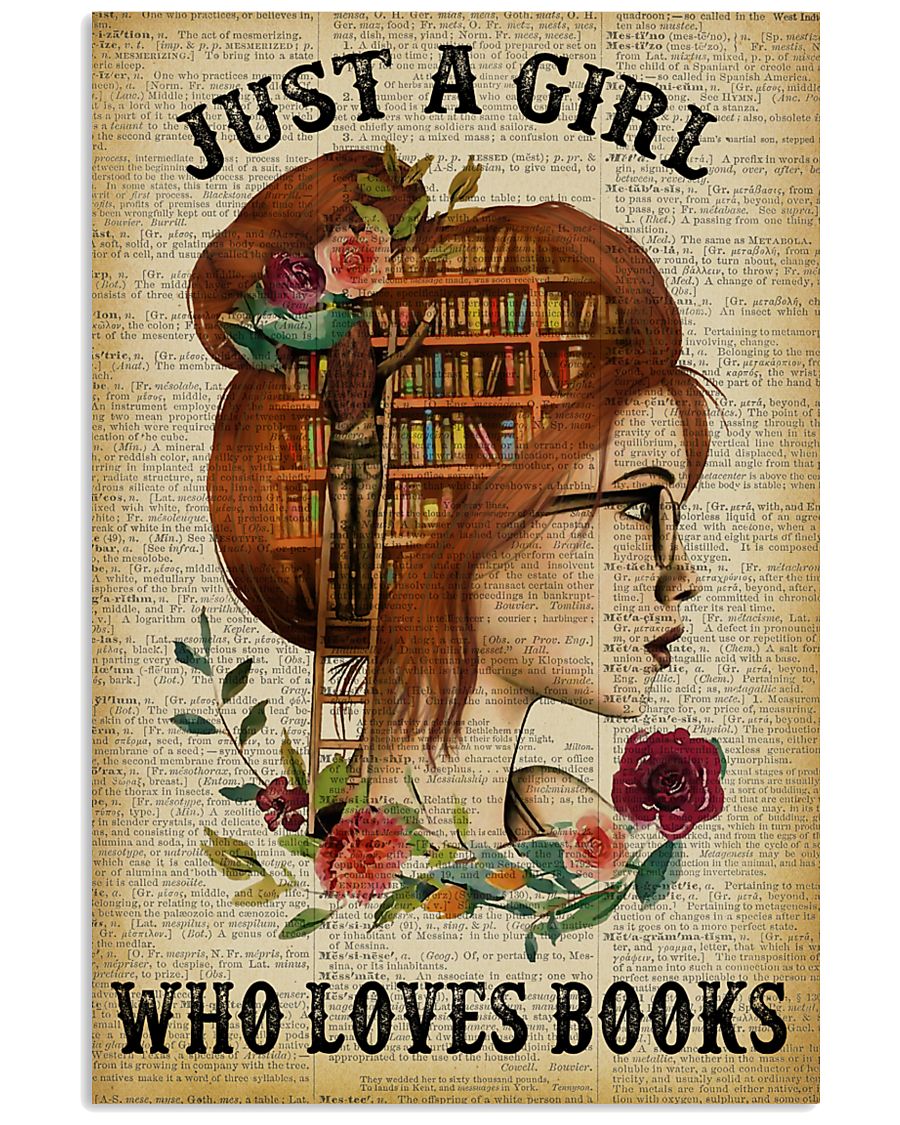Just A Girl Who Loves Books Redhead Reading 11x17 Poster