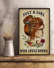 Just A Girl Who Loves Books Redhead Reading 11x17 Poster lifestyle-poster-3