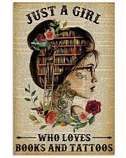 A Girl Who Loves Books And Tattoos Reading 16x24 Poster front