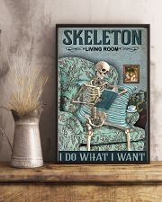 Vintage Living Room Skeleton 11x17 Poster lifestyle-poster-3