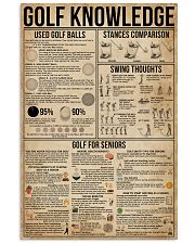 Golf Knowledge 16x24 Poster front