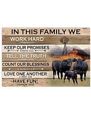 In This Family Black Angus Cattle 17x11 Poster front