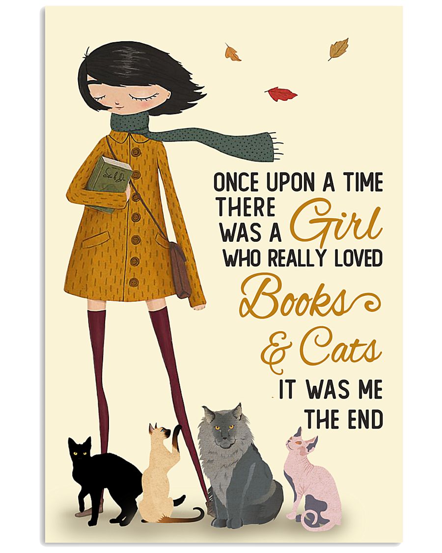 Autumn Girl Once Upon A Time Cats Reading 11x17 Poster