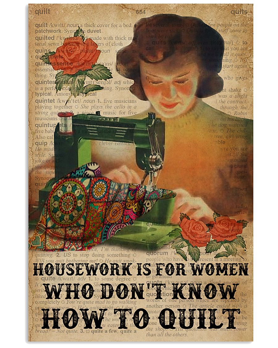 Dictionary Housework For Who Don't Know Quilting 11x17 Poster