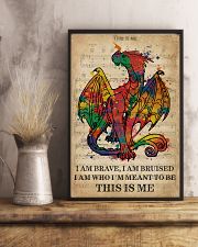 Vintage Music I Am Brave Pride Dragon 11x17 Poster lifestyle-poster-3