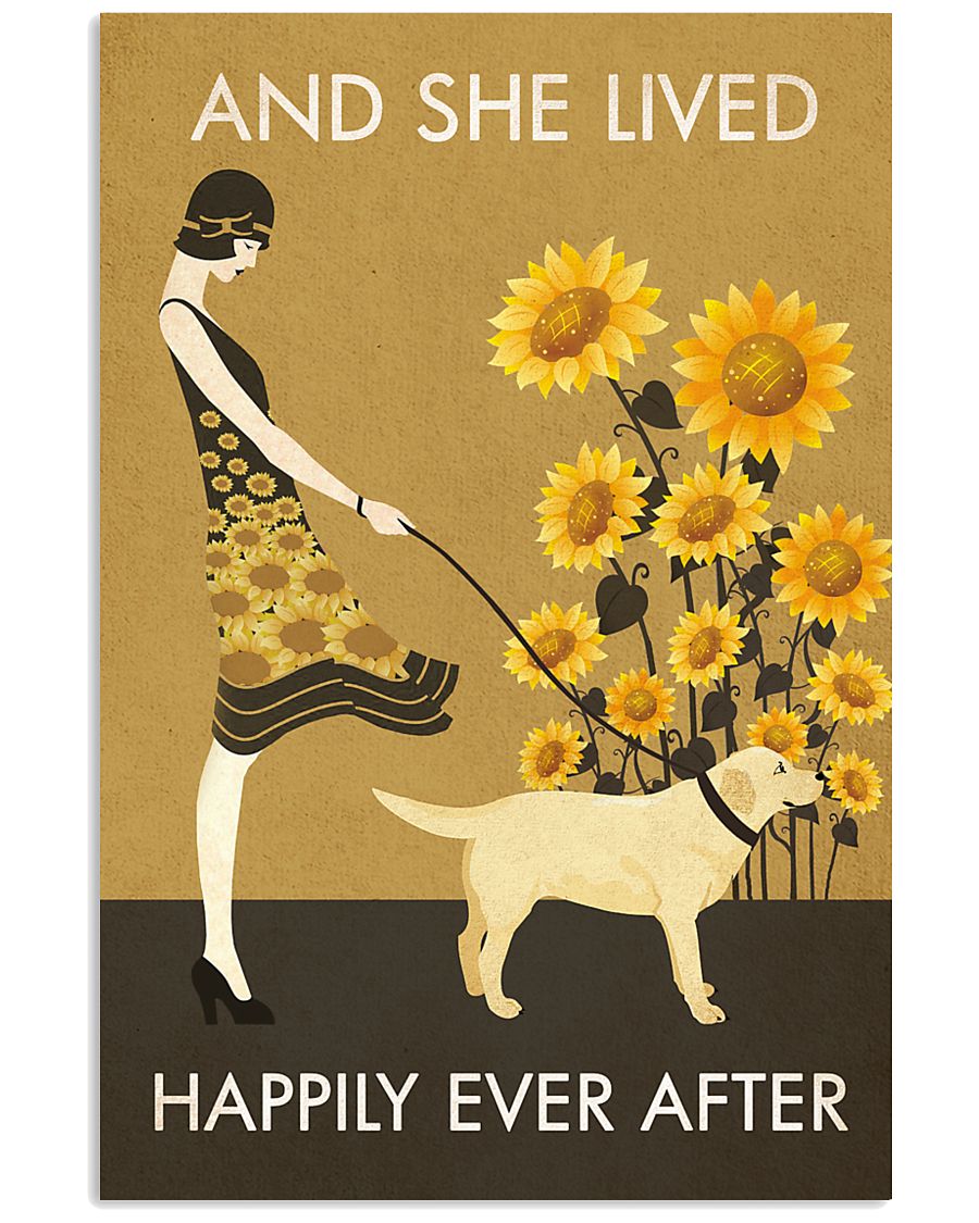 Sunflower Lived Happily Labrador Retriever 11x17 Poster