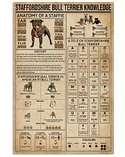 Staffordshire Bull Terrier Knowledge 11x17 Poster front