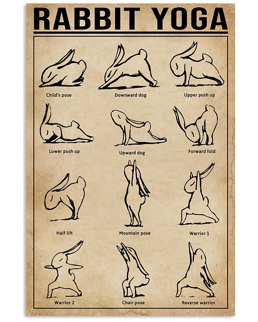 Rabbit Yoga 11x17 Poster