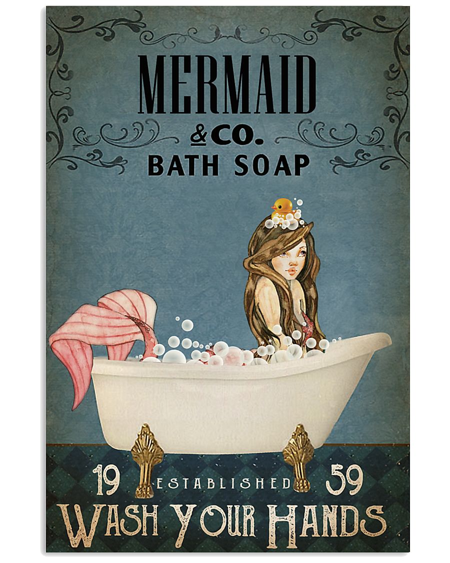 Vintage Bath Soap Mermaid 11x17 Poster