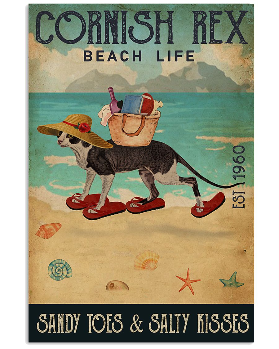 Beach Life Sandy Toes Cornish Rex 11x17 Poster
