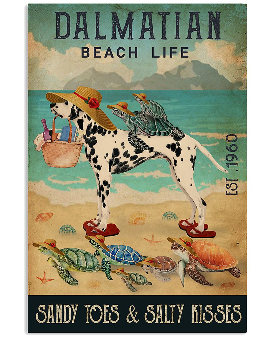 Turtle Beach Life Dalmatian 11x17 Poster