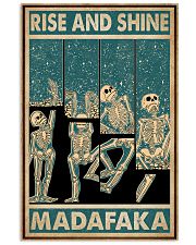 Retro Teal Rise And Shine Skeleton 11x17 Poster front