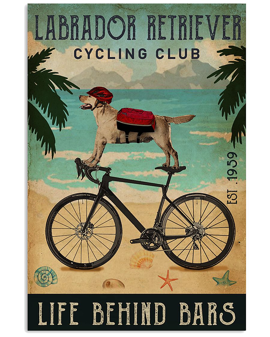 Cycling Club Labrador Retriever 11x17 Poster