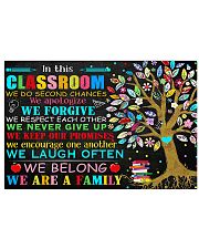 Teacher In This Classroom We Are A Family 17x11 Poster front