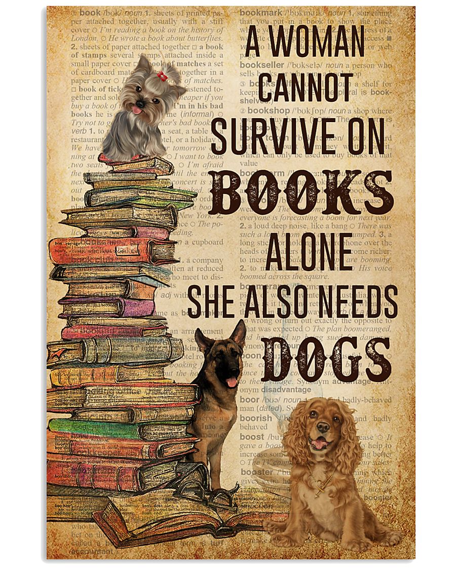 A Woman Survive On Books And Dogs 11x17 Poster