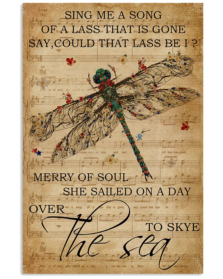 Music Sheet Sing Me A Song Dragonfly 11x17 Poster