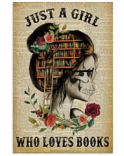 A Girl Who Loves Books Skeleton Reading 11x17 Poster front
