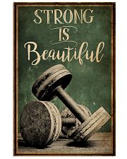 Retro Strong Is Beautiful Gym 16x24 Poster front