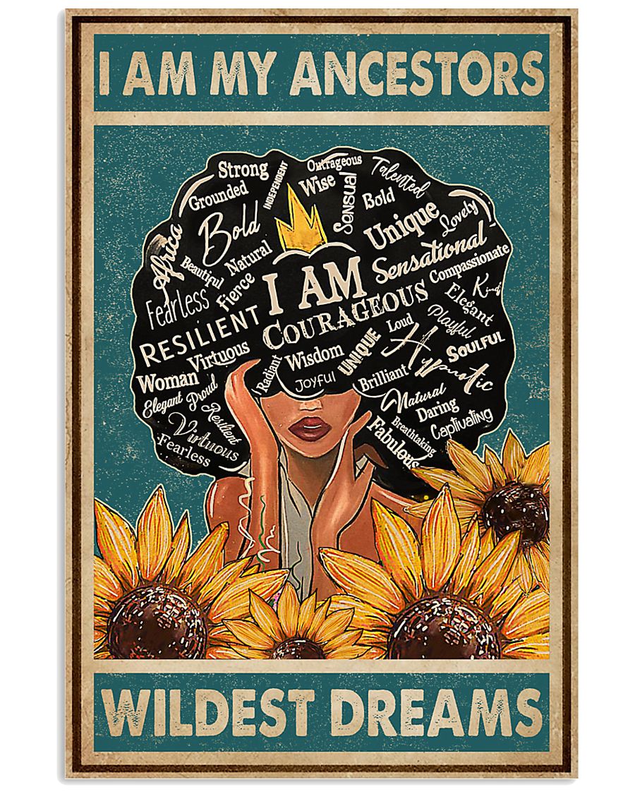Retro My Ancestors Black 11x17 Poster