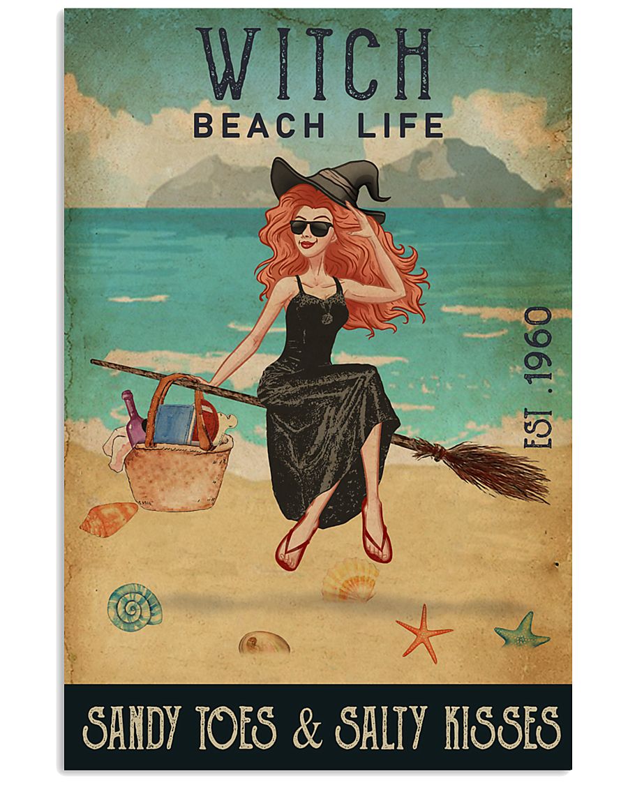 Beach Life Sandy Toes Witch 11x17 Poster