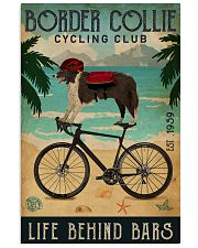 Cycling Club Border Collie 11x17 Poster front