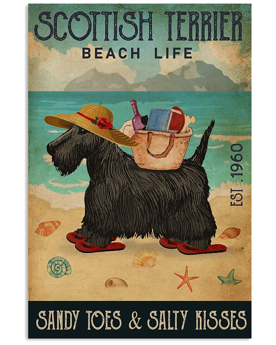 Beach Life Sandy Toes Scottish Terrier 11x17 Poster