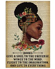 Books Give A Soul Reading Black Girl 11x17 Poster front