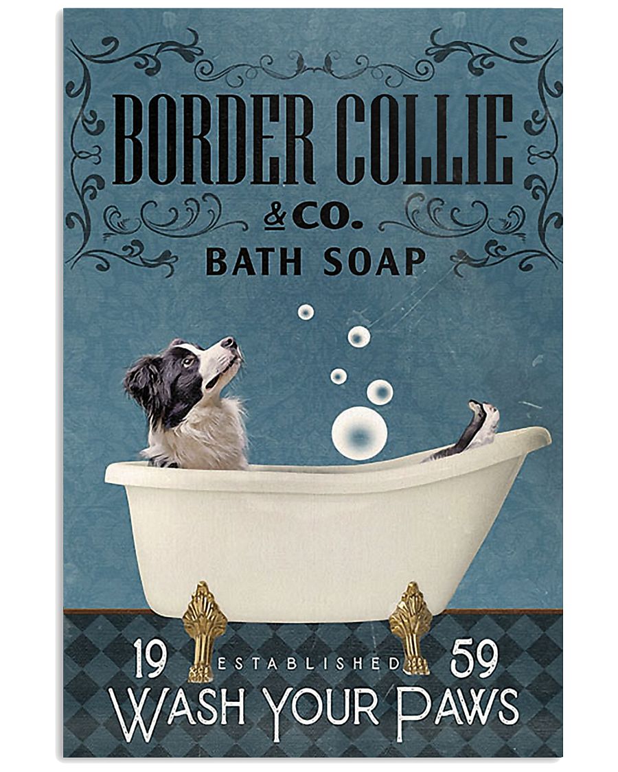 Bath Soap Company Border Collie 11x17 Poster