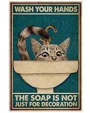 Wash Your Hand Cat 16x24 Poster front