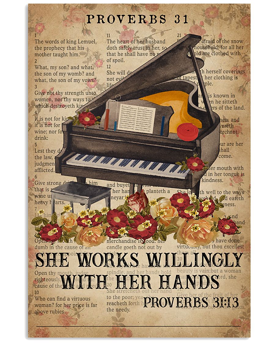 Catchphrase Works Willingly With Hand Piano 11x17 Poster