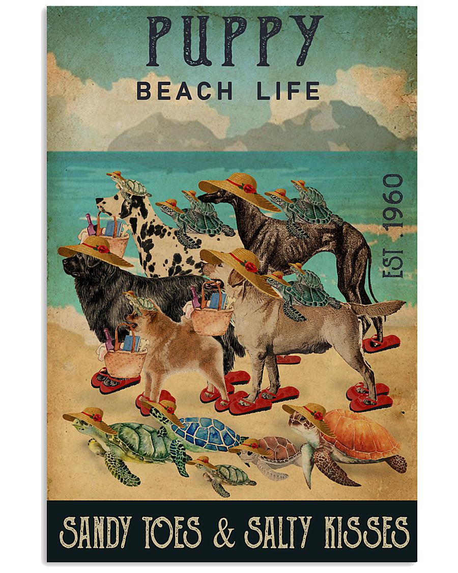 Turtle Beach Life Puppy 16x24 Poster
