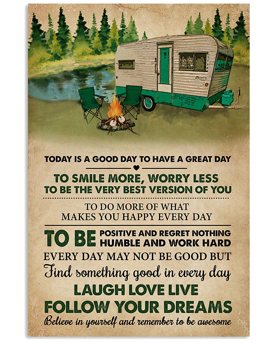 Remember To Be Awesome Camping 11x17 Poster