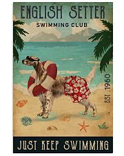 Vintage Swimming Club English Setter 11x17 Poster front