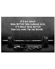 Gym Barbell It's Not About 24x16 Poster front