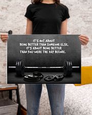 Gym Barbell It's Not About 24x16 Poster poster-landscape-24x16-lifestyle-20