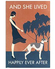 Vintage Girl Lived Happily Whippet 11x17 Poster front