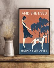 Vintage Girl Lived Happily Whippet 11x17 Poster lifestyle-poster-3