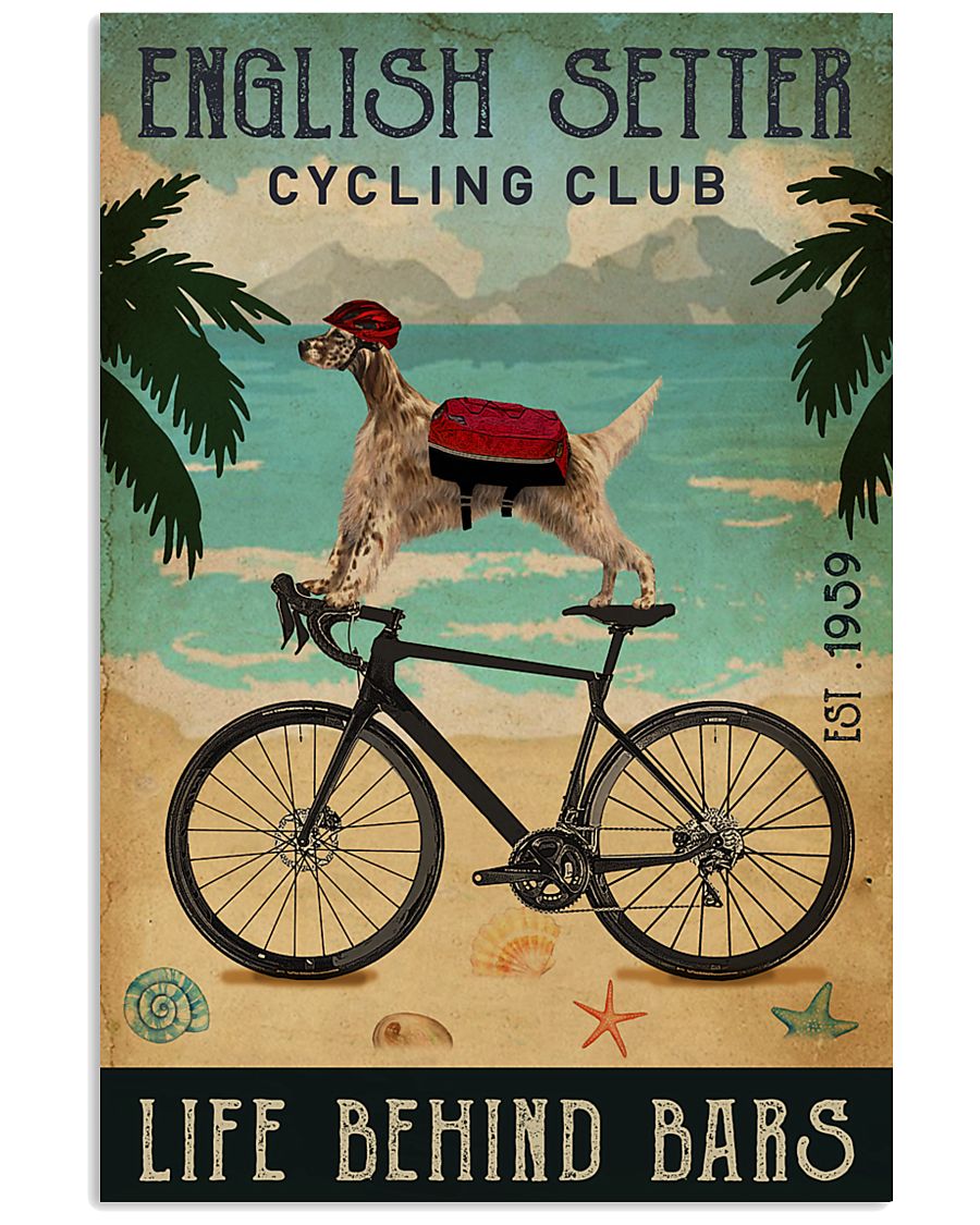 Cycling Club English Setter 11x17 Poster