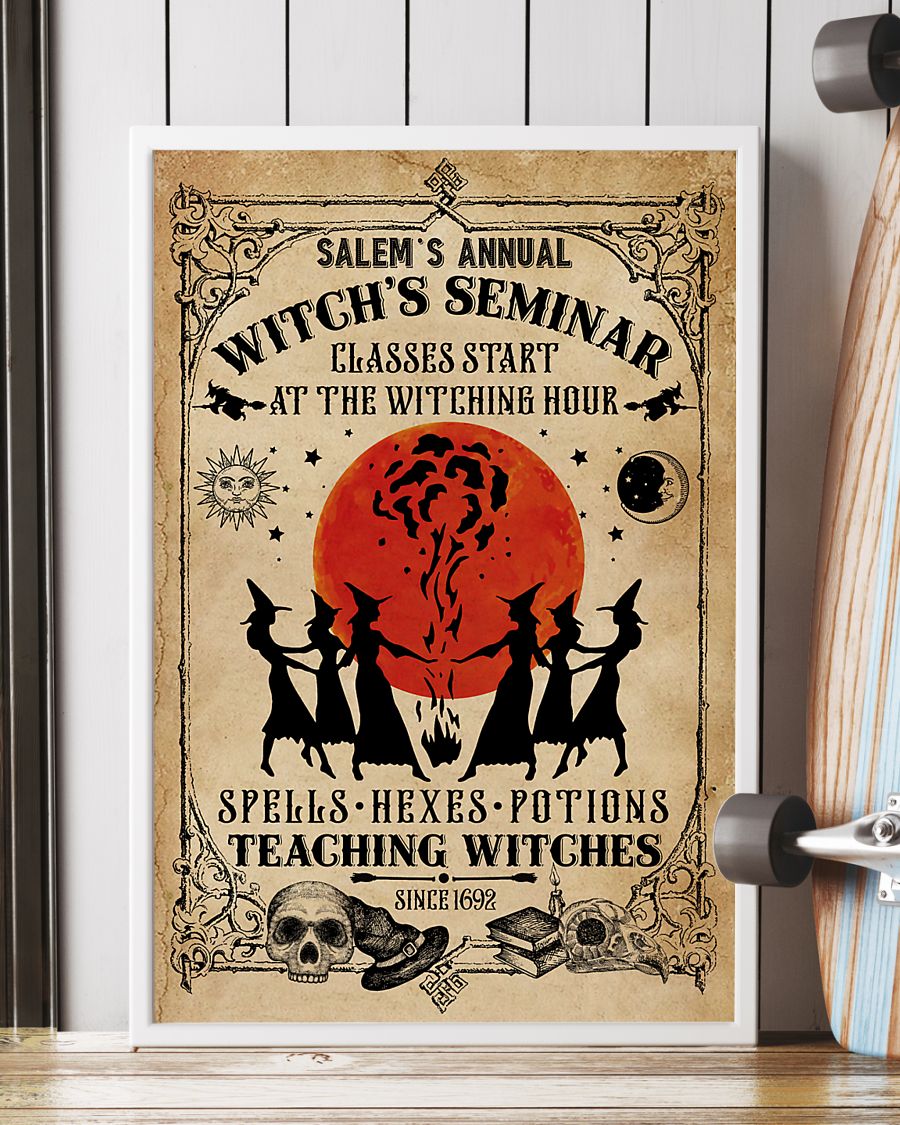 Salem/'s Annual Witch/'s Seminar Vintage Gothic Girl Magic Witch Home Wall Poster