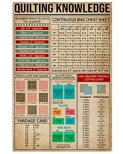 Cheat Sheets Quilting 11x17 Poster front