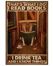 That's What I Do I Read Books Rabbit Tea 16x24 Poster front