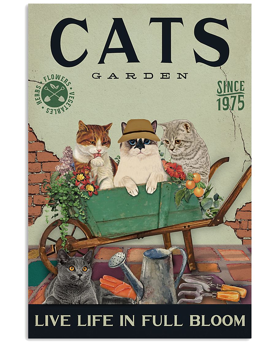 Cats Garden 11x17 Poster