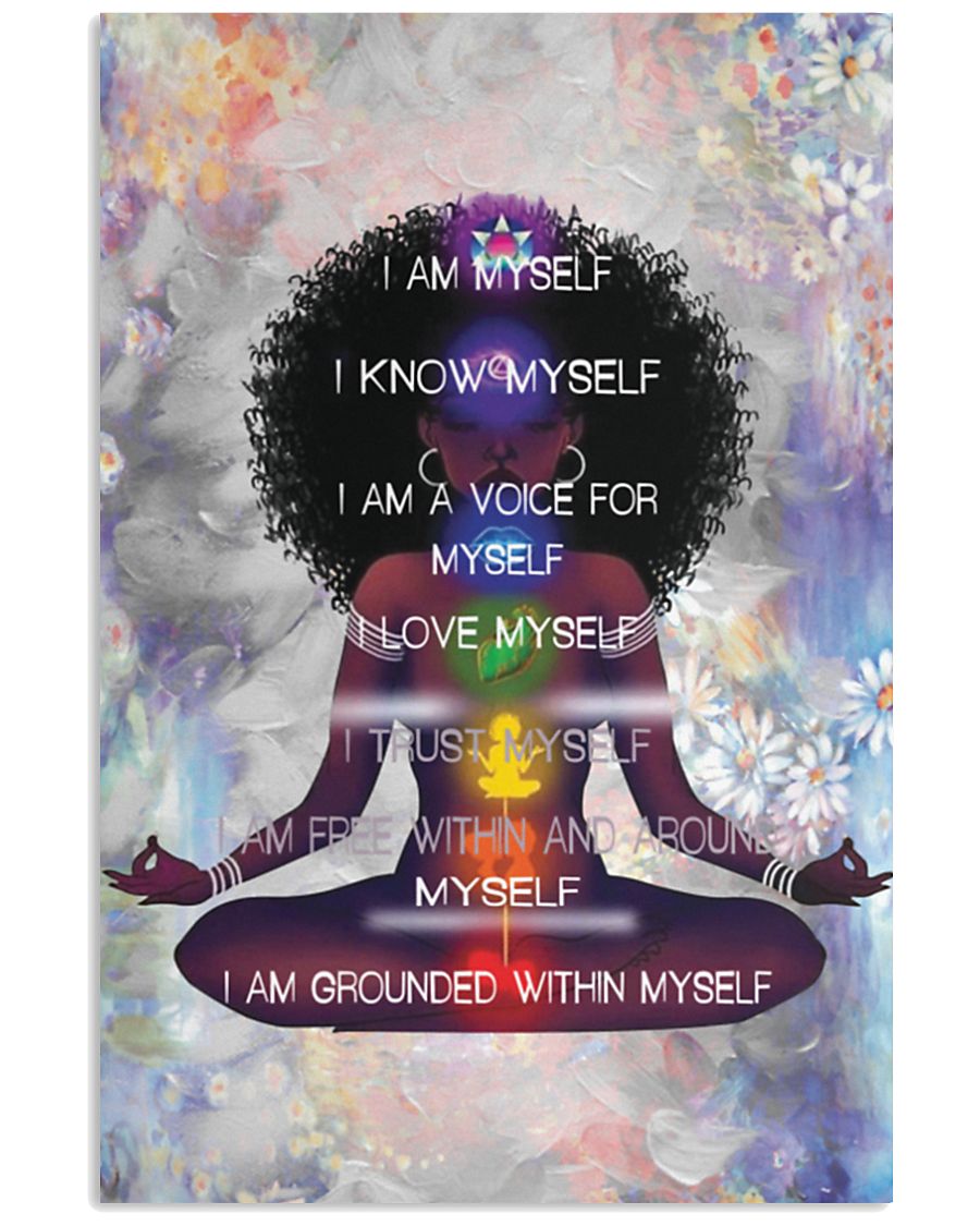 I Am Myself Black Girl Yoga 11x17 Poster