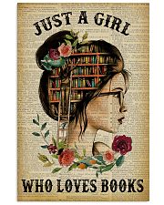 Just A Girl Who Loves Books Reading Paper 16x24 Poster front
