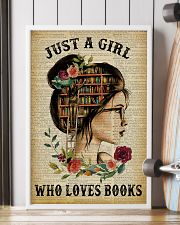Just A Girl Who Loves Books Reading Paper 16x24 Poster lifestyle-poster-4