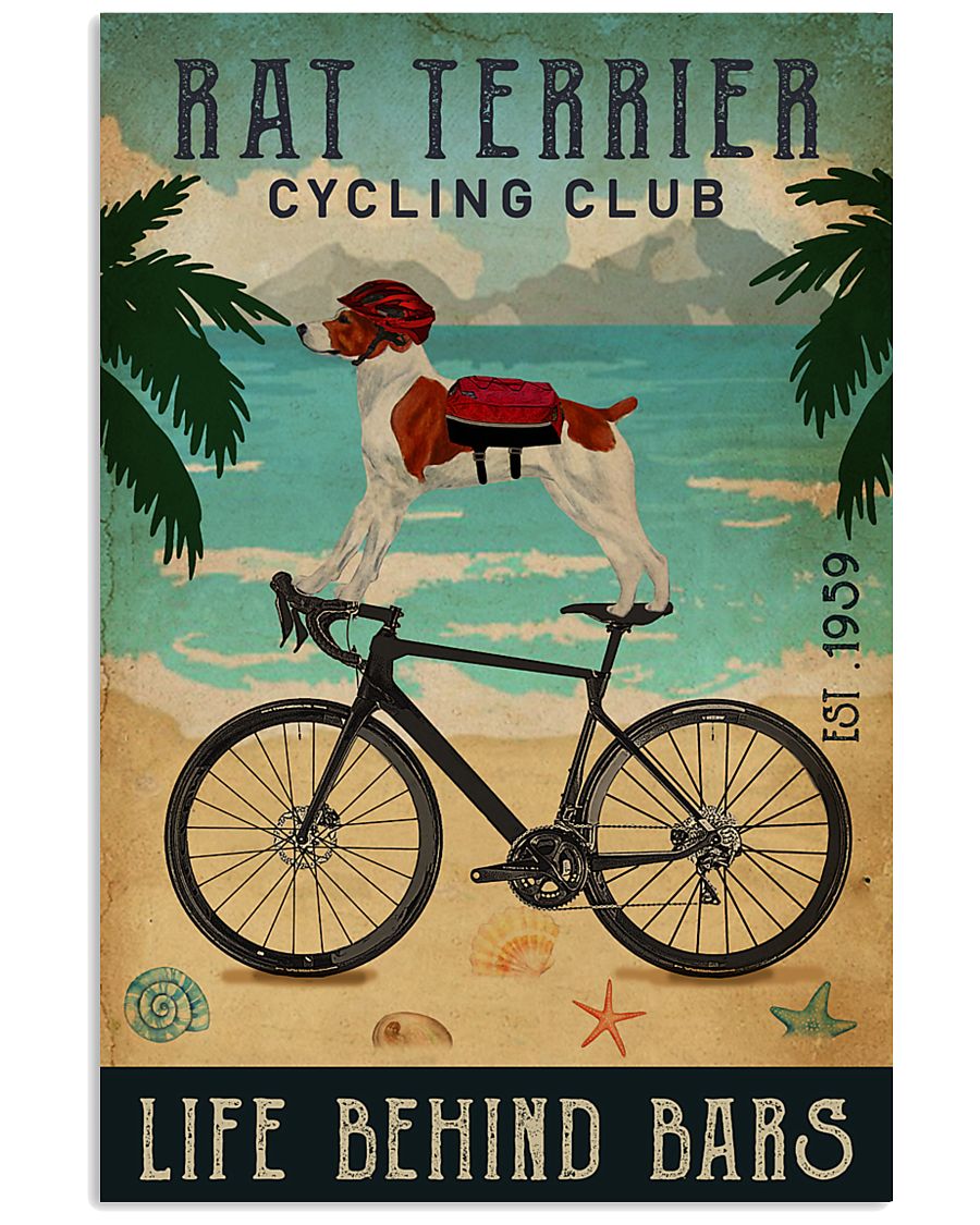 Cycling Club Rat Terrier 11x17 Poster
