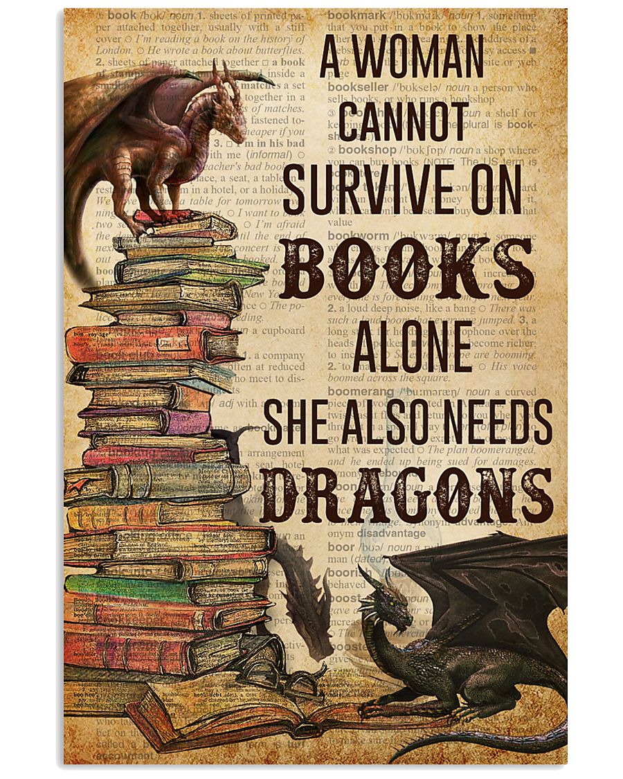 A Woman Survive On Books And Dragons 11x17 Poster