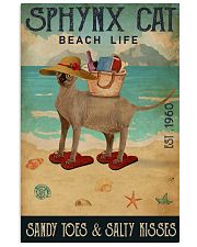 Beach Life Sandy Toes Sphynx cat 11x17 Poster front