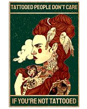 Retro Green Tattooed People Don't Care 11x17 Poster front