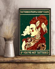 Retro Green Tattooed People Don't Care 11x17 Poster lifestyle-poster-3